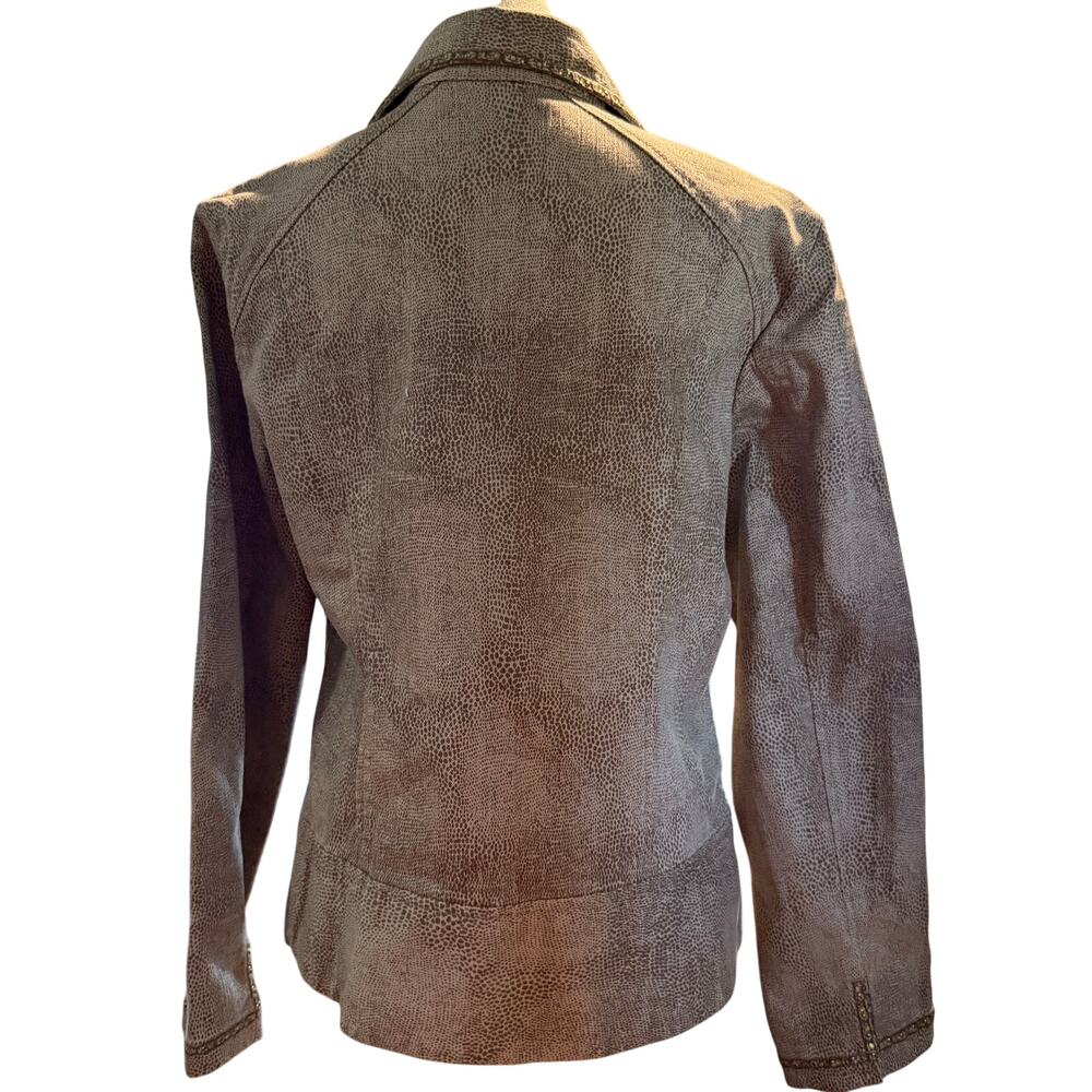 Chico's Platinum Peppie Python Jacket, Rhinestone… - image 5